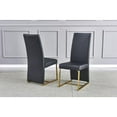 thumbnail image 3 of Best Master Furniture Padraig 5-piece Black Rectangular Dining Set in Gold, 3 of 4