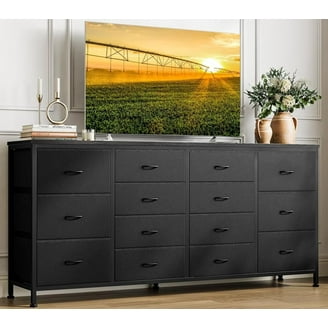 50 inch black dresser 9 Drawer Dresser TV Stand For 55 Inch TV Charcoal Wood Grain —  ShipItFurniture main image 1