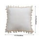 thumbnail image 3 of Funda de cojín decorativa beige con borlas | Funda de cojín cuadrada de poliéster de 45 x 45 cm para sofá, silla, cama o coche | Sin relleno | Cierre de cremallera fácil para decoración del hogar, 3 of 6
