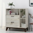 thumbnail image 2 of GVN White Accent Cabinet, Faux Wood Strength, Resistant to Moisture, Ideal for Entryway/Bedroom, 2 of 12