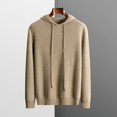 thumbnail image 2 of Suéter con capucha para hombre, suéter de punto sin costuras de color sólido, suéter con capucha, suéter con parte inferior, suéter casual para hombre, otoño e invierno, 2 of 6