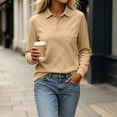 thumbnail image 5 of Byworldtasic Women's Polo Shirts Long Sleeve Golf Polo V Neck Workout Tops UPF 50+ Quick Dry Tennis Athletic Shirts, 5 of 7