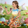 thumbnail image 5 of Pounoo Womens Dresses Bunny Print Ruffle Sleeve Loose Fit Breathable Casual Vacation Style (Not for Adults) Gift, 5 of 9