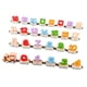 thumbnail image 1 of Juego de trenes de madera Actividades de aprendizaje preescolar Durable para juegos al aire libre en interiores número de 27 secciones Baoblaze tren juguetes, 1 of 7