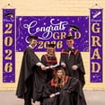 thumbnail image 6 of 3Pack Graduation Decorations Class of 2026,Congrats Grad 2026 Backdrop Banner and Hanging Porch Signs,Purple Gold Graduation Party Supplies for High School College Party,Photography Props, 6 of 7