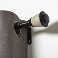 thumbnail image 2 of hometrends Quarry 3/4" Black Drapery Rod Set, 2 of 3
