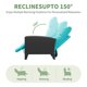 thumbnail image 3 of QinaQin Sillón reclinable de ratán para exterior con respaldo y reposapiés ajustables, mesa abatible y cojín para patio o jardín, 3 of 8