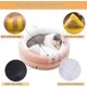 thumbnail image 3 of Cama para gatos con cueva para gatos, tienda de campaña lavable para gatos y perros, cama para perros de invierno, nido para mascotas para gatos, gatitos, cachorros, cómodo cojín para gatos con base, 3 of 5