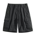 thumbnail image 2 of Cethrio Men's and Big Men's Stretch Cargo Shorts- Plus Size Casual with Pockets 2025 Black Summer Beach Shorts Size S, 2 of 4