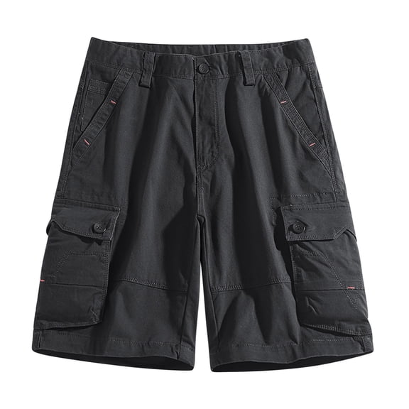 asdoklhq Cargo Shorts for Men Clearance Men's Plus Size Cargo Shorts Multi-Pockets Relaxed Summer Beach Shorts Pants