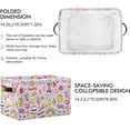 thumbnail image 2 of GZHJMY Cartoon Doodle Shelf Storage Baskets, Foldable Fabric Storage Bins with Leather Handles for Organizing Closet Clothes, Toys, Towels, Bedroom, Bathroom, Nursery, Office (1 Pack), 2 of 7