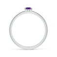 thumbnail image 2 of ANGARA Natural Classic Solitaire Oval Amethyst Promise Ring in 925 Sterling Silver for Women (Size-5x4mm) | February Birthstone, Birthday, Anniversary, Jewelry Gift for Women | Natural Amethyst Ring, 2 of 10