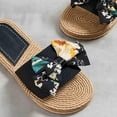 thumbnail image 5 of FAKKDUK Slippers For Women Indoor And Outdoor Women's Espadrille Sandal Womens Straw Woven Slippers Flat Shoes Bottom Comfortable Sandals Ladies Platform Trendy Sandal Slides, 6&Black, 5 of 8