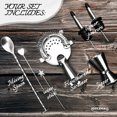 thumbnail image 2 of Cocktail Mixing Glass, JOYCEMALL 8PCS Old Fashioned Cocktail Making Barware Kit - 24oz / 700ml Glass Mixer, Stainless Steel Strainer, Dual Sided Jigger, Mixing Bar Spoon, 2x Fruit Picks, 2x Pourers, 2 of 7