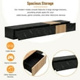 thumbnail image 5 of TV Stand for TVs up to 88'', Modern 3 in 1 Free-Combination Entertainment Center with 4 Storage Drawers, TV Cabinet with Faux Marble and Walnut Wood Grain Finish for Living Room, Black, 5 of 9