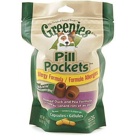 Greenies Canine Pill Pockets Duck and Pea, Tablet, 2.6 oz Pouch