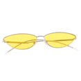 thumbnail image 1 of TISHITA Lunettes de Soleil Gothiques triangle Étroites Doré Jaune Doré, 1 of 8