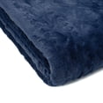 thumbnail image 5 of Chanasya Cable Knit Embossed Faux Fur Throw Blanket - Reverse Mink Modern, Comteporary, Elegant, Super Soft, Warm and Cozy for Bed, Couch, Living Room and Bedroom Home Décor (50x65 Inches) Blue, 5 of 6
