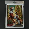thumbnail image 3 of English Setter and Santa Claus Greeting Cards Pack of 8 7 in x 5 in, 3 of 3