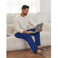 thumbnail image 3 of Ekouaer 2 Pack Mens Pajama Pants Long Pjs Bottoms Soft Sleepwear Bottoms with Pockets Drawstring All-match Lounge Pants, 3 of 6
