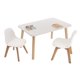 thumbnail image 1 of Mesa Rectangular Duduk 2 Sillas Frankfurt melamina blanca, 1 of 2