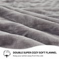 thumbnail image 3 of ThermaSnug Silky Soft Heated Electric Throw Flannel Cozy Soft Blanket with 6 Heat Settings, Heating Throw Blanket for Bed or Sofa，Machine Washable, Light Grey , 50"x60", For Valentine's Day gift, 3 of 8