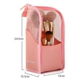 thumbnail image 3 of Portable Makeup Brush Organizer Standing Cosmetic Bag Travel-Friendly Brush Holder Mesh Upright Makeup Bag for Home and Travel, 3 of 6