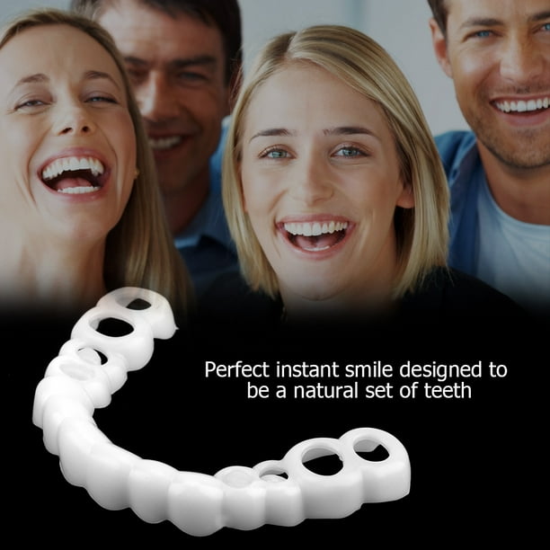 Denture Cover,Teeth Cosmetic Whitening Denture Fake Tooth Cover Denture