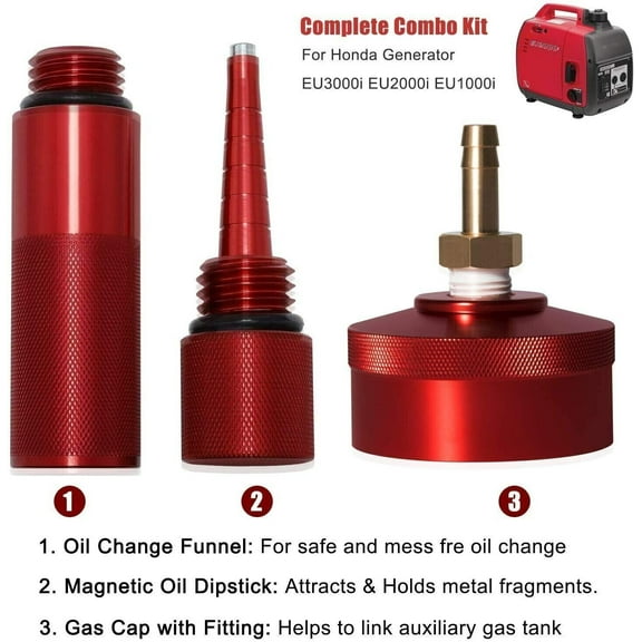 Extended Run Gas Cap, DipStick & Oil Funnel for Honda Generator EU2000i EU1000i