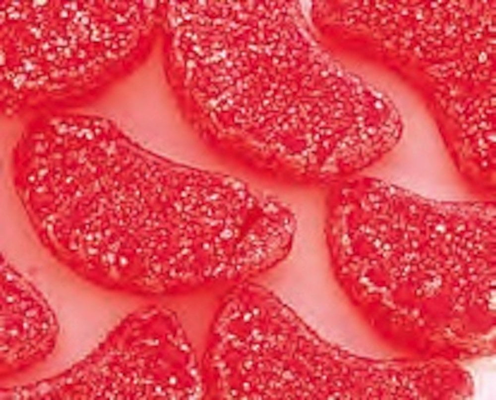 Red Cherry Slice Wedges Candy 1LB Bag