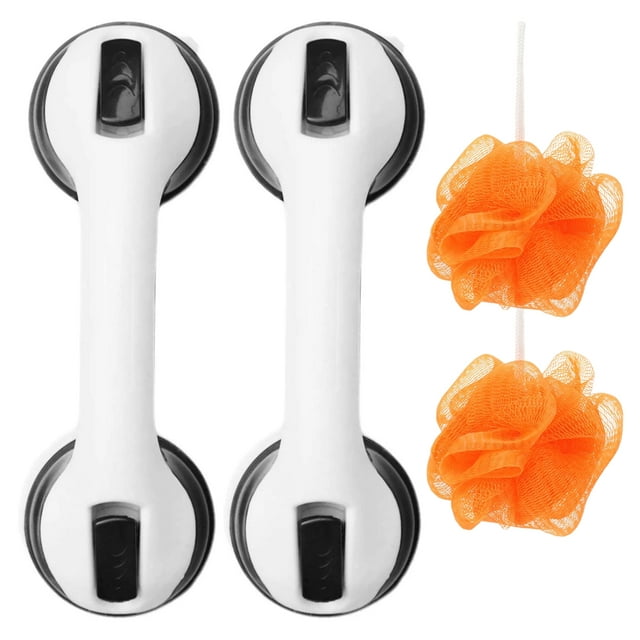 12" Suction Grab Bars 2 Pack, Shower Handles for Mother Day
