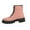 Pink, variant on HAOTAGS Womens Mid Calf Boots, Lace Up Mid Heel Thick Sole Round Toe Boots Casual Shoes Army Green 4.5