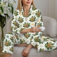 thumbnail image 6 of Sikiie Sloth Sitting Tropical Leaves Pajamas for Women Set, Womens Pajama Sets, Lounge Sets for Women, 2pjs for Women-Small, 6 of 7