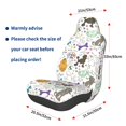 thumbnail image 3 of Wukai Colorful Poodle Dog Full Set Car Seat Covers with Soft Padding Universal Auto Front Seats Protector and Cushion Mat, 3 of 5