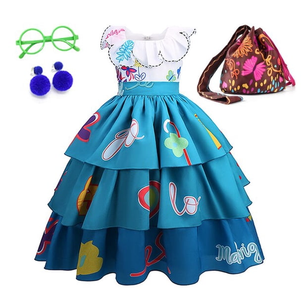 Disney-disfraz de Encanto para niñas, vestido de princesa, traje de Cosplay, Encanto, Isabela, Mirabel, Dolores, Carnaval, ropa de fiesta de cumpleaños, nuevo Fivean unisex