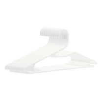 Unique Bargains Plastic Pants Hangers with Non-Slip Hook 20 Packs White
