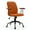 Orange, variant on Gymax Velvet Home Office Chair Swivel Adjustable Task Chair w/ Wooden Armrest Green