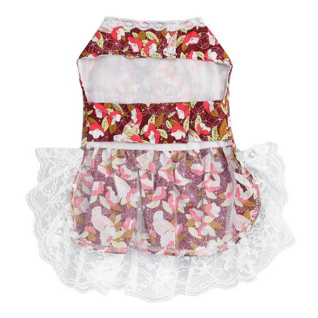 Vestido De Princesa Para Perros, Vestido Para Perros Con Bordes De Encaje De Verano Dulce Para Navidad Para Perros Para Bodas Para Mascotas ANGGREK Descripción de la referencia