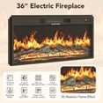 thumbnail image 5 of ANPOO 70.9" Farmhouse Fireplace TV Stand with 36" Electric Fireplace, LED Light & Sliding Barn Doors, Entertainment Center Fits Up to 80 Inch TV, Rustic Media Console for Living Room, 5 of 9