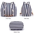 thumbnail image 4 of Women′s Tote Bag, Canvas Tote Bag for Women, Small Bucket Bag,Canvas Shoulder Bag Crossbody Bag Striped Pattern Beach Bag, 4 of 6