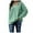 Green, variant on IROINNID Womens Sweater V-Neck Pullover Sweater Solid Color Comfy Mid-Length Long Sleeve Autumn Sweater Blouse Tops