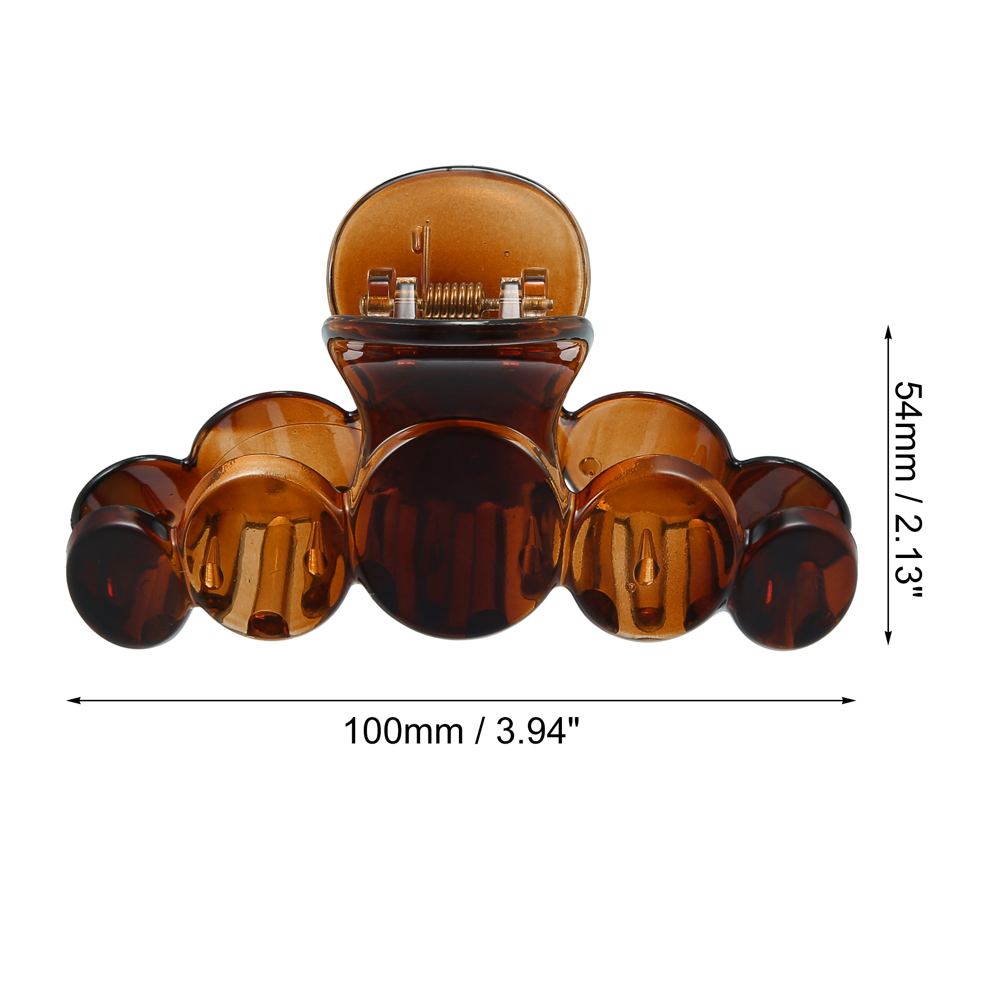 NOMADIC NOOK Women's Hair Clips No Slip Grip Plastic 4Pcs Coffee Color