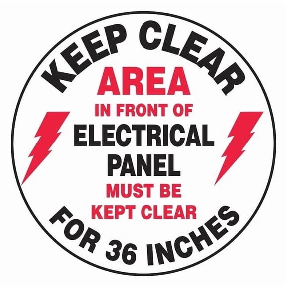 Accuform Floor Sign,Keep Clear,17 In. Dia. MFS729