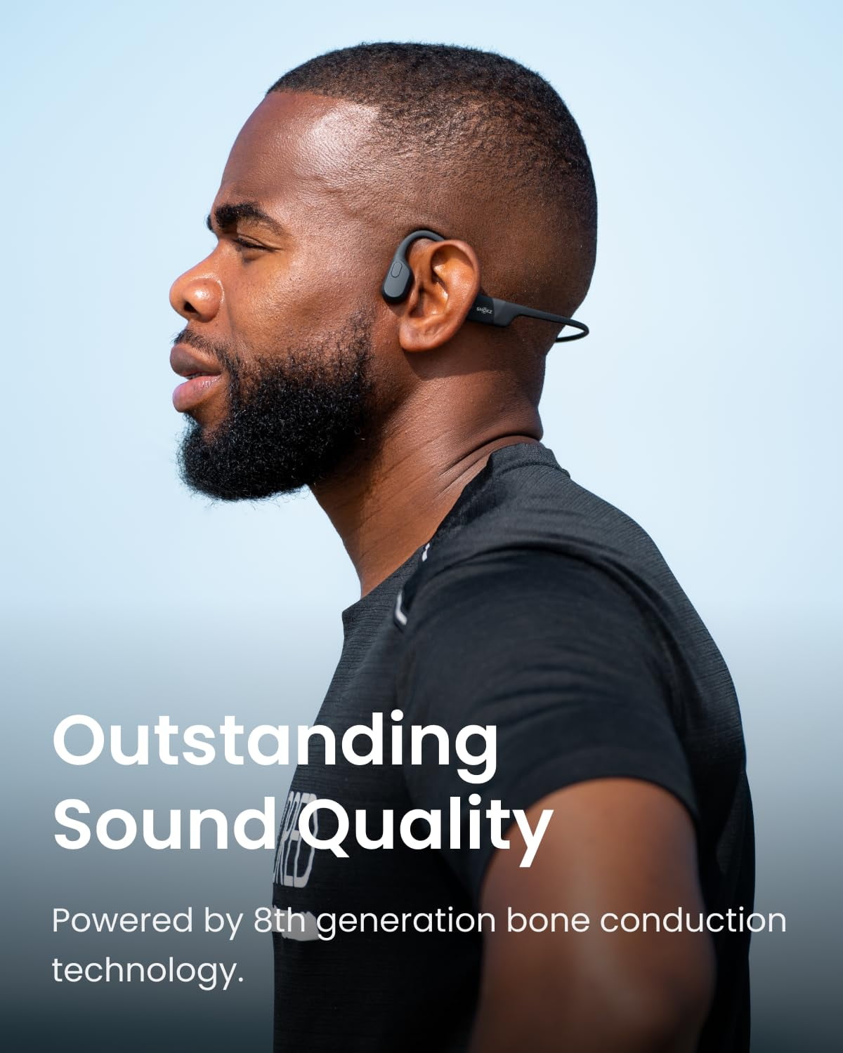 Restored Shokz OpenRun Bone Conduction Waterproof Bluetooth Headphones for Sports(Formerly Aeropex), Black(Refurbished)
