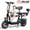 Black-48V, variant on US11 48V Electric Scooter with Kid Seat and Passenger Seat - 500W, 4 Hours Fast Charger, 20Miles, MAX Load Capacity 330 lbs, UL2272 (3 Seat)