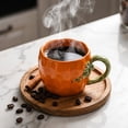 thumbnail image 5 of Gecau Cute Pumpkin Mug For Thanksgiving Handmade Ceramic Mug Office Water Cup Originality Coffee Cup Holiday Gift Mug 320-380ml, 5 of 6