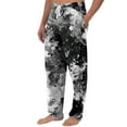 thumbnail image 4 of GrmtClth Pajamas for Men Ultra Lightweight Camo Print Pajama Bottoms Casual Elastic Waist Lounge Pants Soft&comfort Sleep Pants with Pockets and Button Fly Black M, 4 of 5