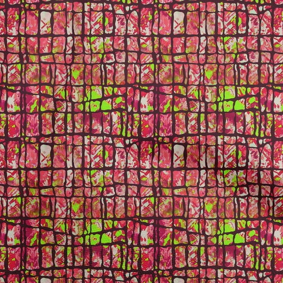 oneOone Cotton Cambric Red Fabric Abstracts Fabric For Sewing Printed Craft Fabric By The Yard 42 Inch Wide