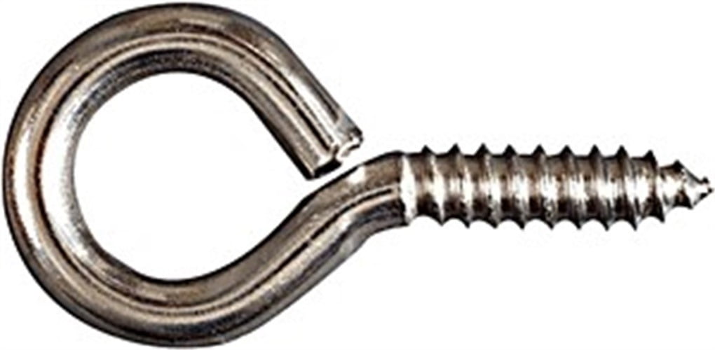 Lehigh Stainless Steel Screw Eyes 1/4" x 4 1/8" inch 200 Lb Load 6 PACK 7142 