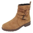 thumbnail image 2 of Botas Vaquera Gamuza Vintage Cortas Casuales para Mujer Viajes Al Aire Libre, 2 of 9